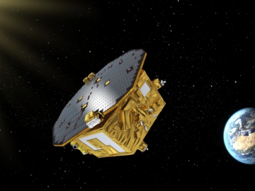 Visualisation of the LISA Pathfinder (Credits: ESA–C.Carreau)